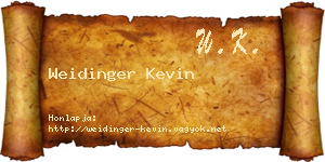 Weidinger Kevin névjegykártya